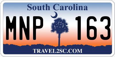 SC license plate MNP163
