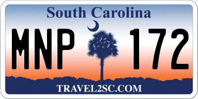 SC license plate MNP172