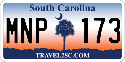 SC license plate MNP173