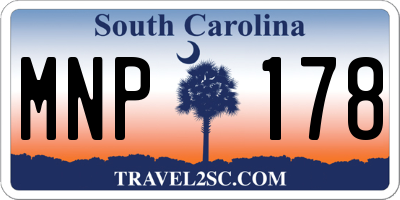 SC license plate MNP178