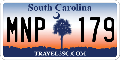 SC license plate MNP179