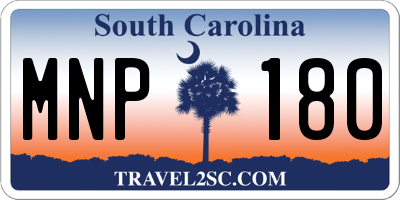 SC license plate MNP180
