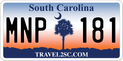 SC license plate MNP181