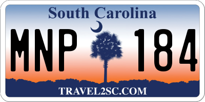 SC license plate MNP184