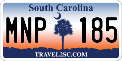 SC license plate MNP185