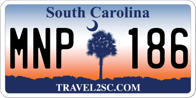SC license plate MNP186