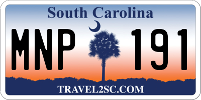 SC license plate MNP191