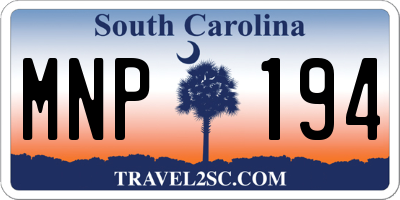 SC license plate MNP194