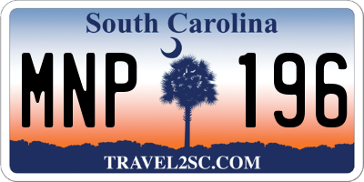 SC license plate MNP196