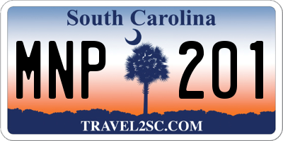 SC license plate MNP201