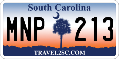 SC license plate MNP213