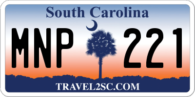SC license plate MNP221