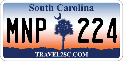 SC license plate MNP224