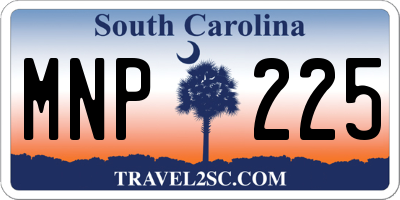 SC license plate MNP225
