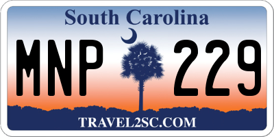 SC license plate MNP229