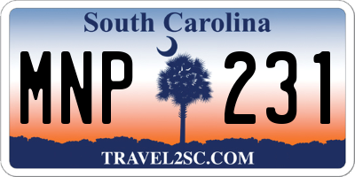 SC license plate MNP231