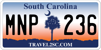SC license plate MNP236