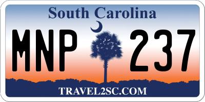 SC license plate MNP237