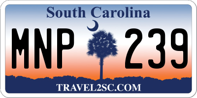 SC license plate MNP239