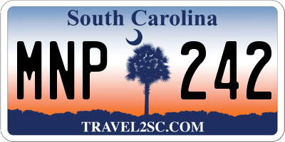 SC license plate MNP242