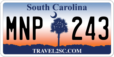 SC license plate MNP243