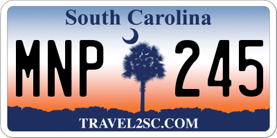 SC license plate MNP245