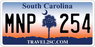 SC license plate MNP254