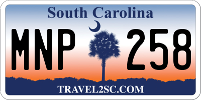 SC license plate MNP258