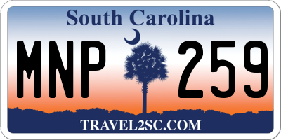 SC license plate MNP259