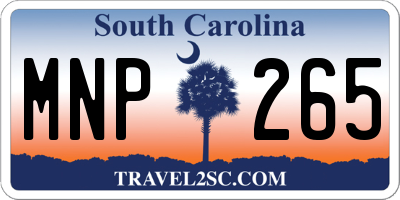 SC license plate MNP265