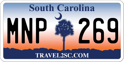 SC license plate MNP269