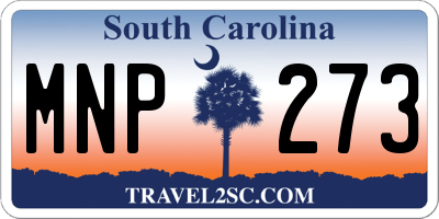 SC license plate MNP273