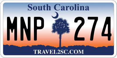 SC license plate MNP274
