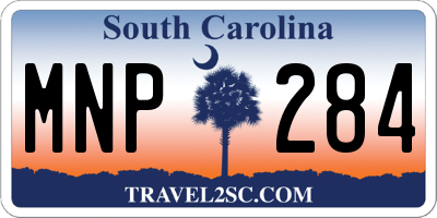 SC license plate MNP284