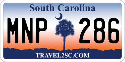 SC license plate MNP286