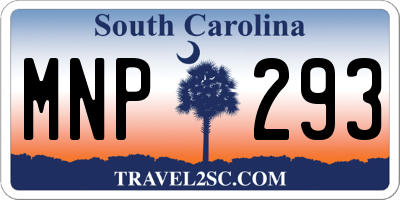 SC license plate MNP293