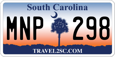 SC license plate MNP298