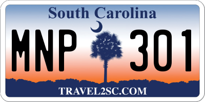 SC license plate MNP301