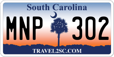 SC license plate MNP302