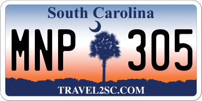 SC license plate MNP305