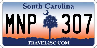 SC license plate MNP307
