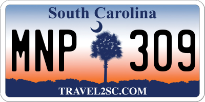 SC license plate MNP309