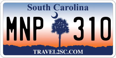 SC license plate MNP310