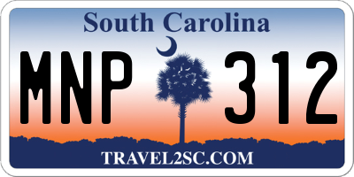 SC license plate MNP312
