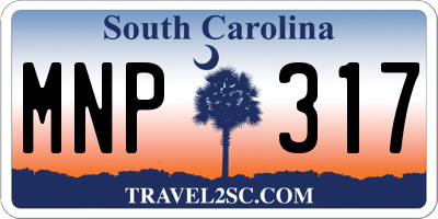SC license plate MNP317