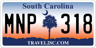 SC license plate MNP318