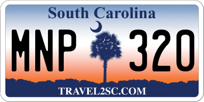 SC license plate MNP320