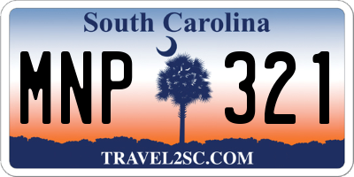 SC license plate MNP321