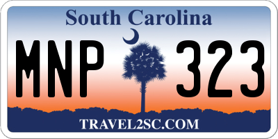 SC license plate MNP323
