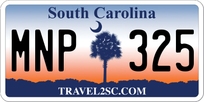 SC license plate MNP325